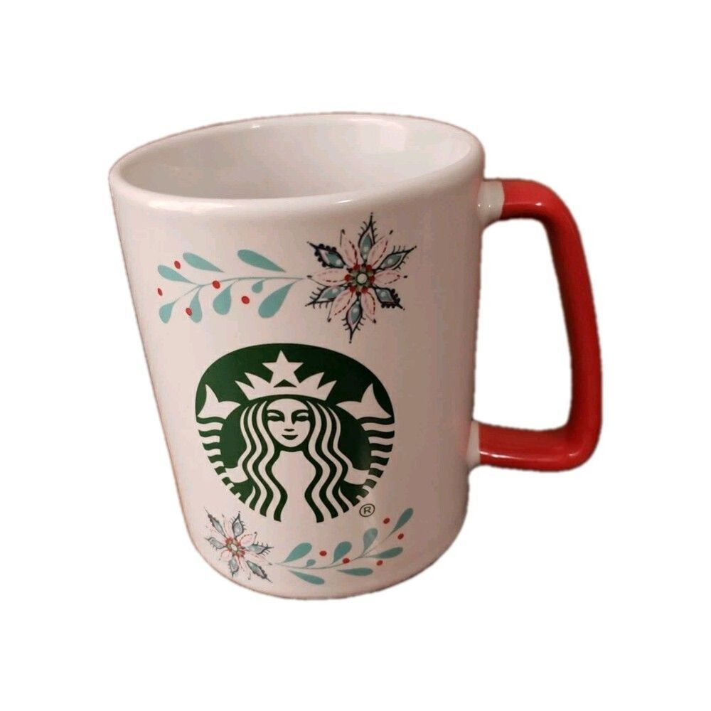Starbucks 11oz Winter Holiday Cup 2020 Christmas Coffee Mug Red Green Holly